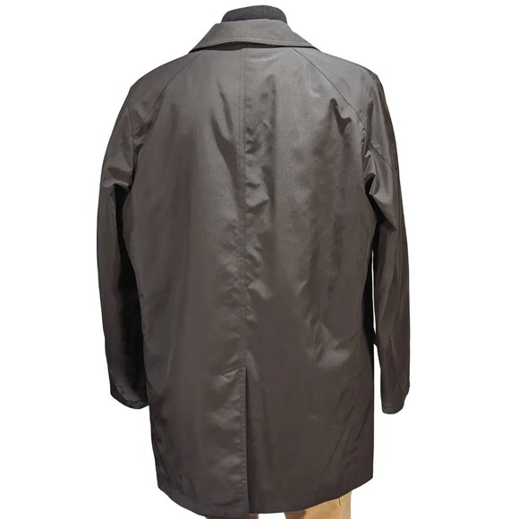 VTG Sanyo Men's Black Trench Coat with Button-Out Liner Size 2XL EUC - Picture 4 of 8